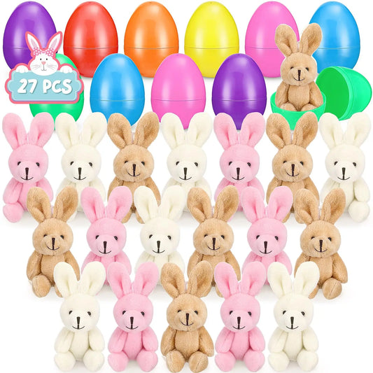 Easter Eggs Prefilled Stuffed Animals for Egg Hunt