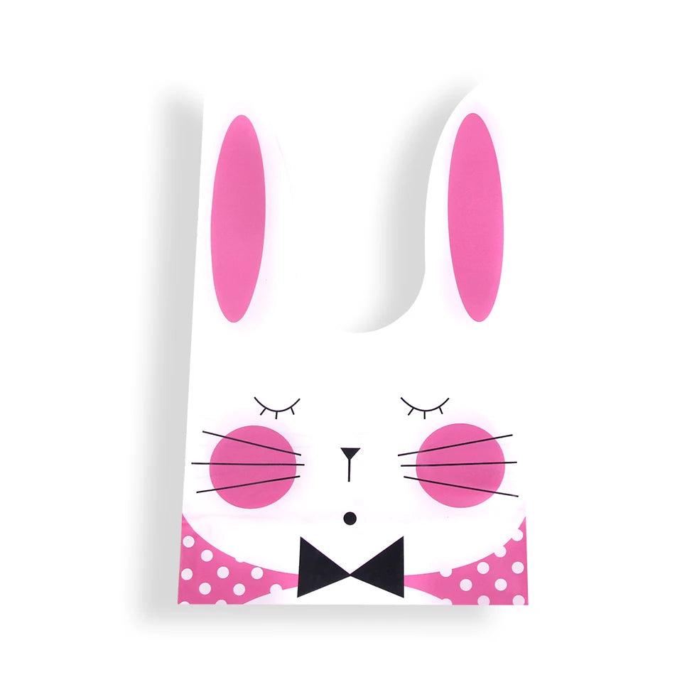 Easter Rabbit Ear Bags Plastic Cookie Candy Gift Bags