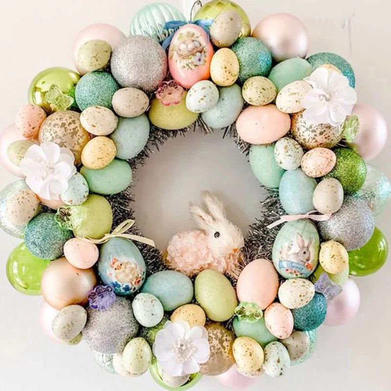 White Foam Easter Eggs DIY Wreath Decoration