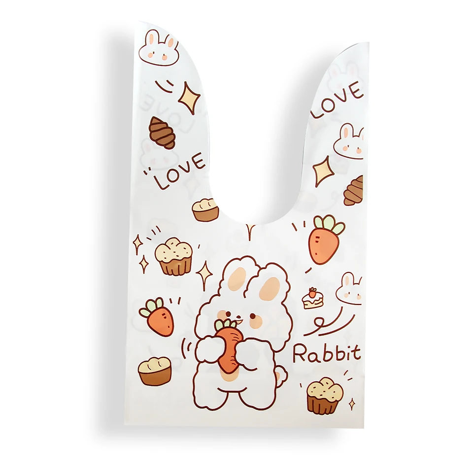 Easter Rabbit Ear Bags Plastic Cookie Candy Gift Bags