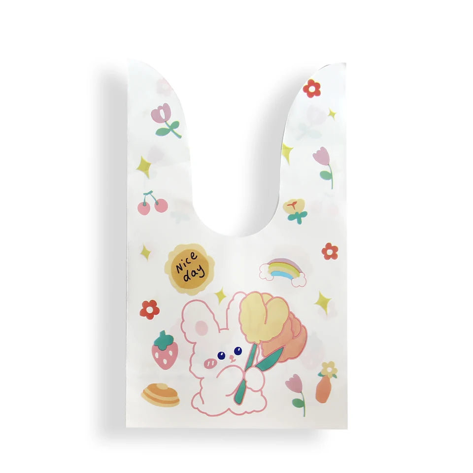 Easter Rabbit Ear Bags Plastic Cookie Candy Gift Bags