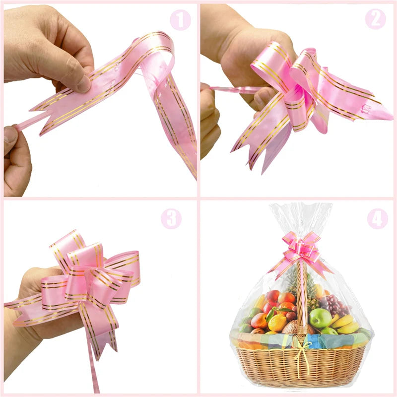 Transparent Easter Heart Gift Bag Party Candy Fruit Basket Bag