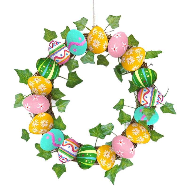 White Foam Easter Eggs DIY Wreath Decoration