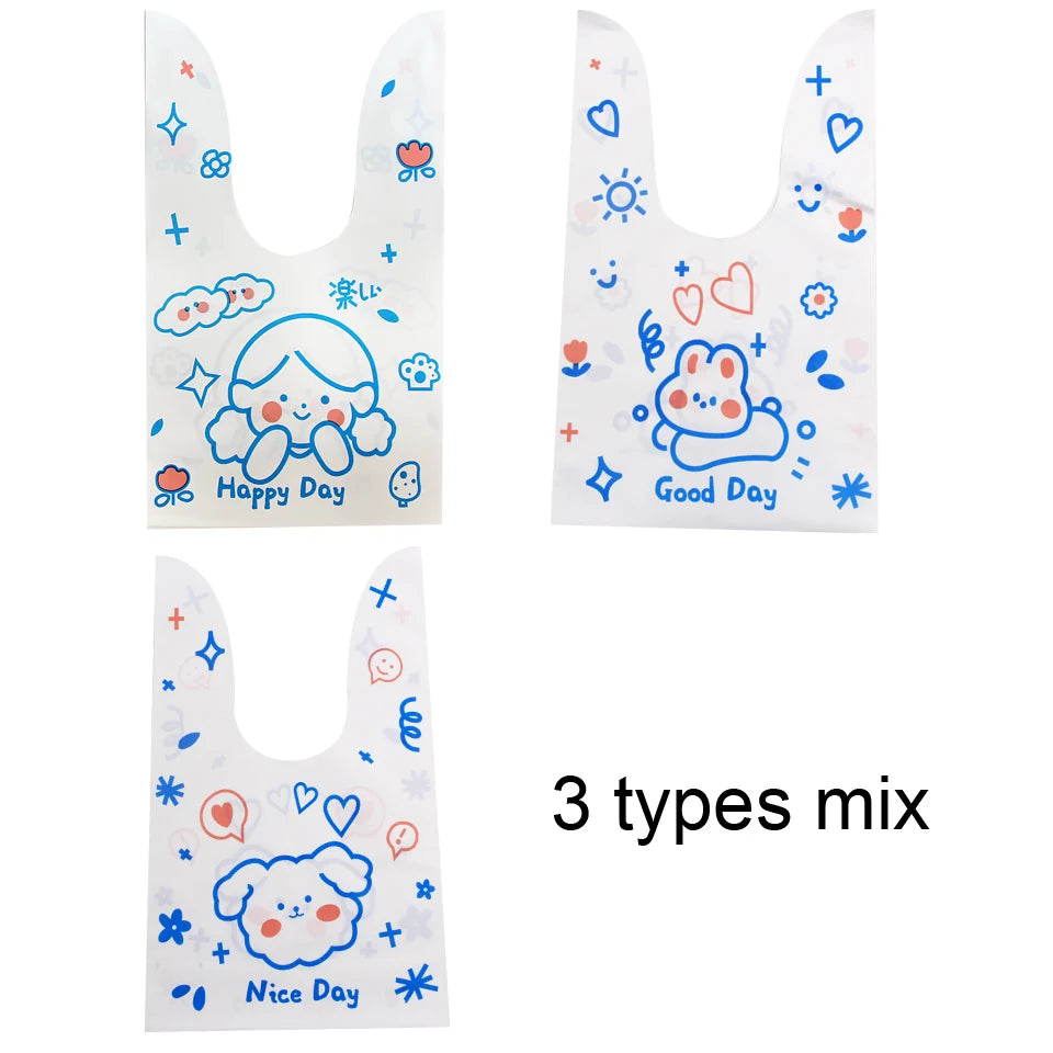 Easter Rabbit Ear Bags Plastic Cookie Candy Gift Bags